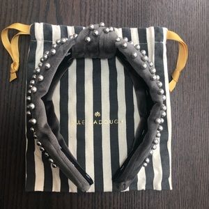 Lele Sadoughi Graphite Pearl Knotted Headband